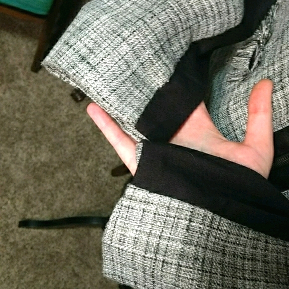 Elle Gray Black Shimmer Suit Jacket - Picture 4 of 6
